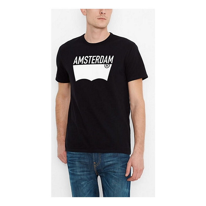 volwassene Reductor ventilator Levi's T-shirt Amsterdam, zwart