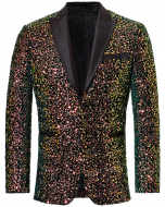 Koop Henk ter Horst Velours velvet fluweel parels iriserend glanzend glitter tuxedo jacket smokingcolbert met opgesneden revers Groen voor slechts € 132,97 bij Henk ter Horst herenmode